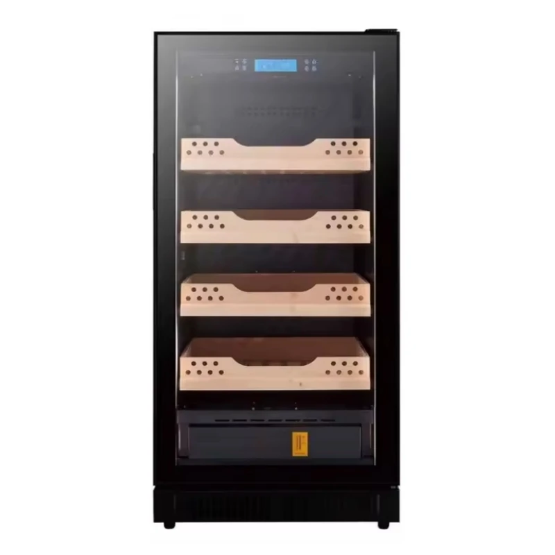 Vanace 1.26m High Humidor 228L 800 Cigars Large Capacity Spanish Cedar Wood Compressor Cigar Cabinet