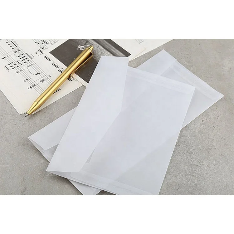 
Transparent / White Clear Envelopes / Gift Packing Square Transparent Recycled Paper Envelopes  (62590334487)