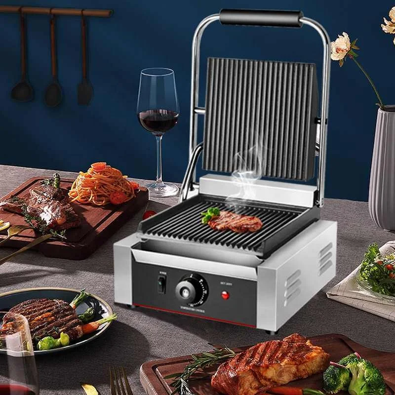 NP-589 Commercial 110V 220V Stainless steel Electric Bread Sandwich Maker Machine Toaster Grill Non-Stick Cooking Surface 2200W