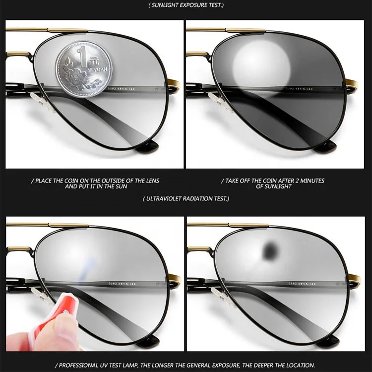 Fashion Color Change Sunglass Night Vision Photochromic Sunglasses Men Polarized Driving Fishing Shades Sun glasses