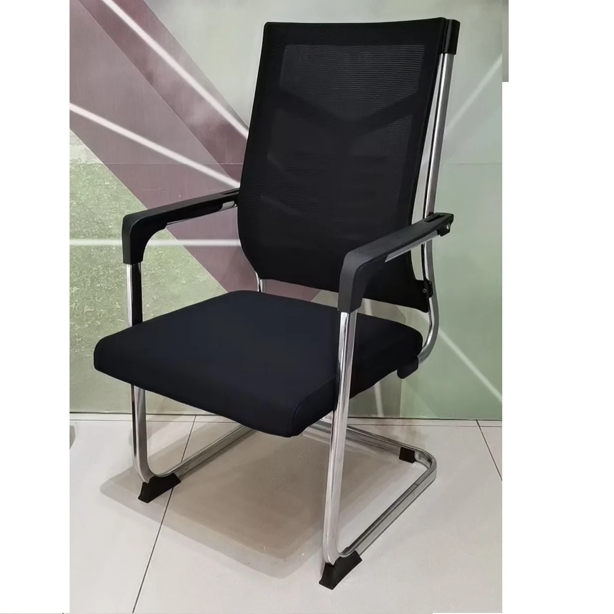 Middle back executive office chair fixed leg