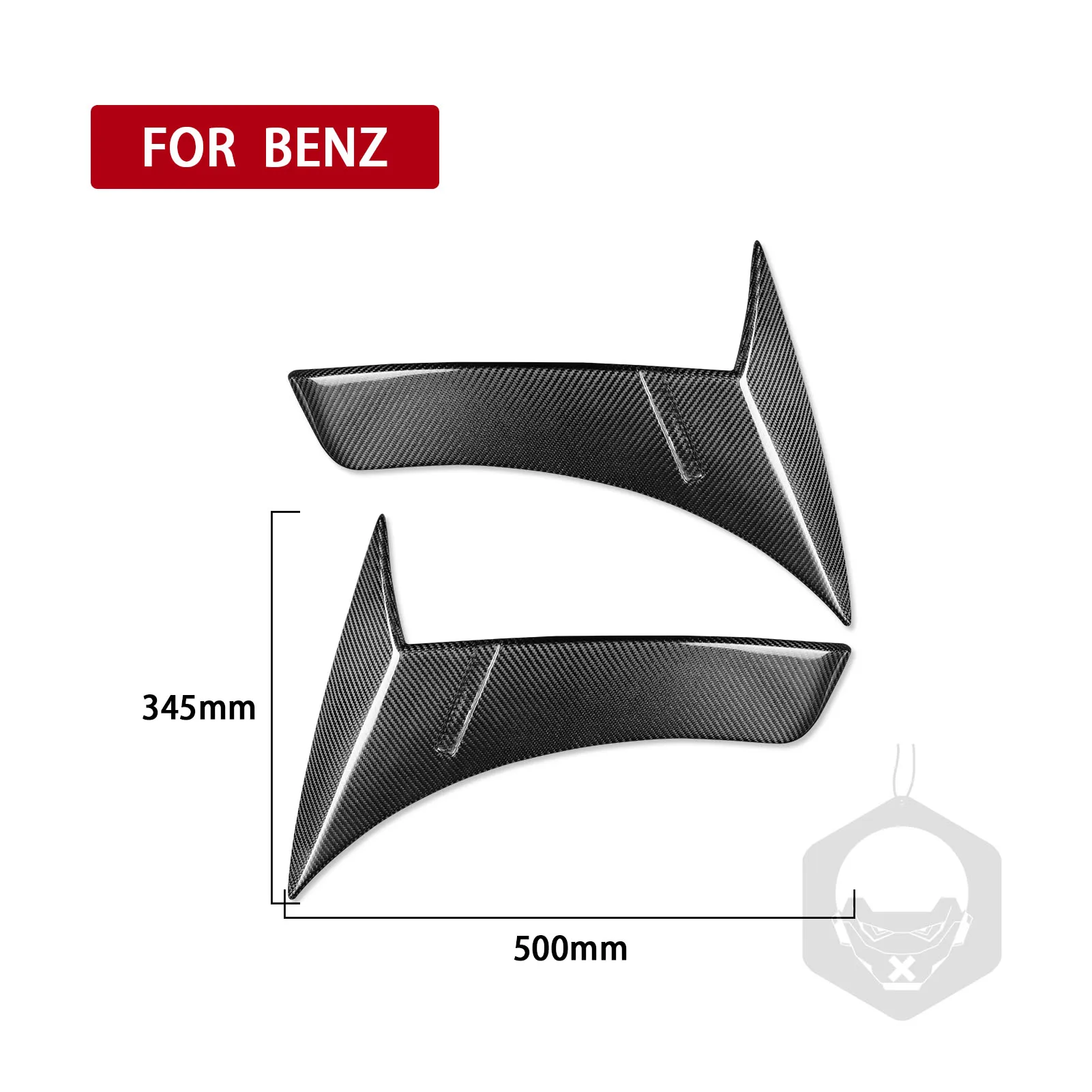 Real Carbon Side Air Vent Fender Fins for Mercedes Benz W222 S63 S65 AMG 2014-20