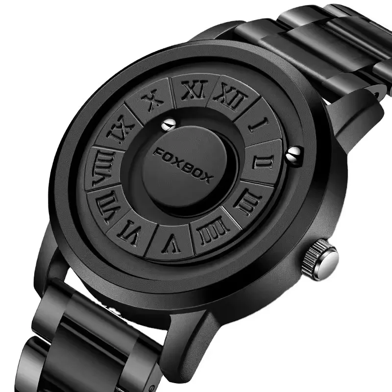 Foxbox 0047 Leather Belt Waterproof Sport Wristwatch Luxury Casual Type Business Fashion Watch Men Stainless Steel watch