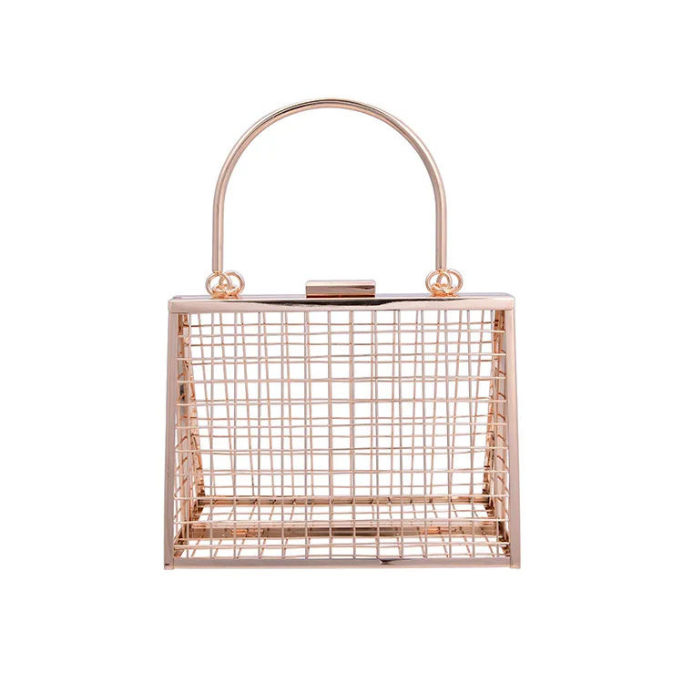 
Wholesale Women Party Triangle Cage Hand Clutch Bags 