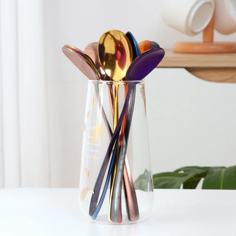 
Amazon Color ME Cheap Price Colorful Stainless Steel Dinner Spoon 