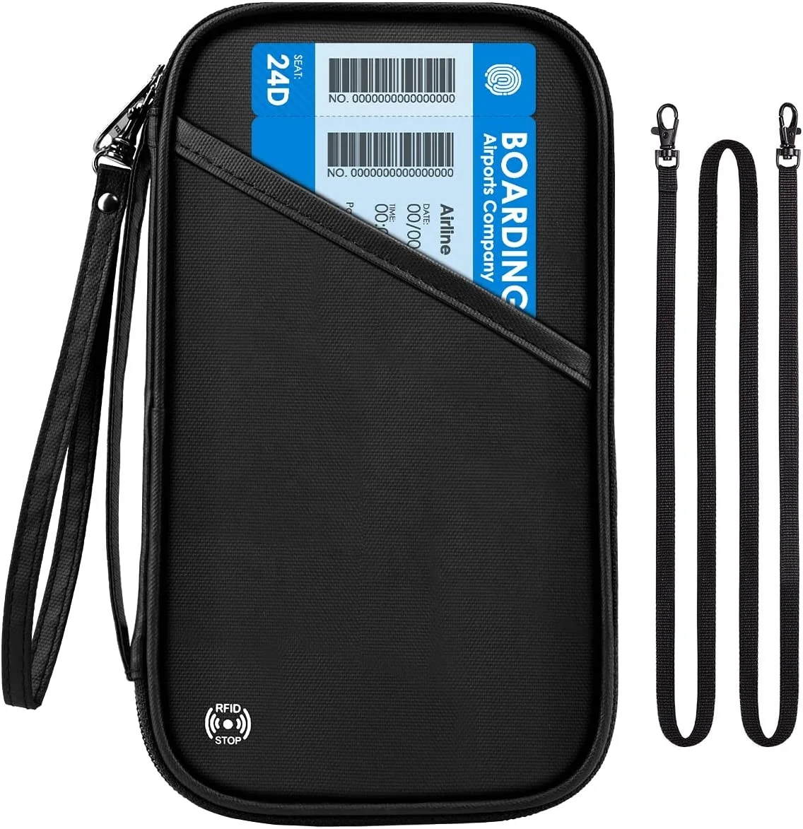Multifunction Travel Accessories Short Case Anti RFID PU Passport Cover Wallet