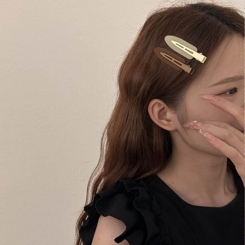 MIO 6.5cm resin hair pins mo bend for women girls side clip seamless colorful hairpin solid hot selling