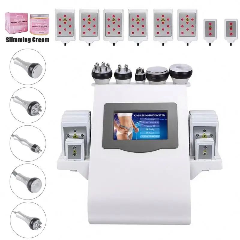 6 In 1 Vacuum Cavitation System Type Weight Loss Radio Frequency Lipo Cavitation Laser Rf Body Slimming Beauty Machine
