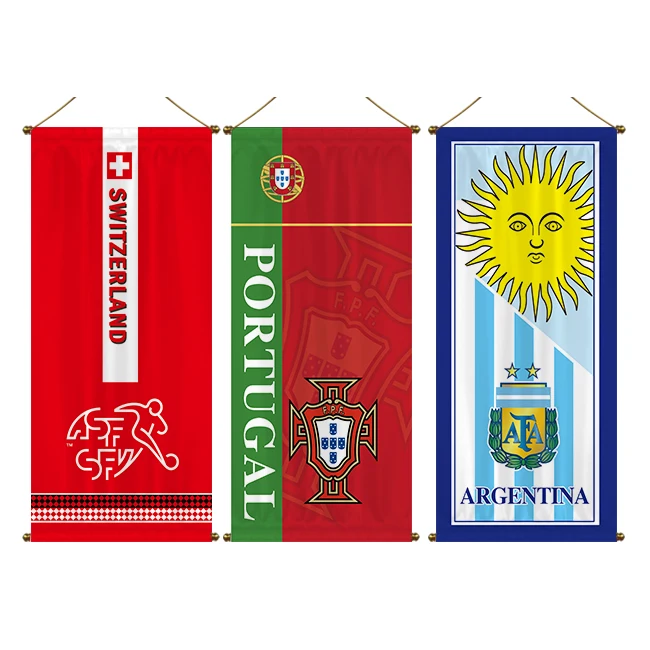 customized printing Netherlands Tunisia Switzerland Cameroon Croatia Ghana South Korea Serbia wall hanging flag