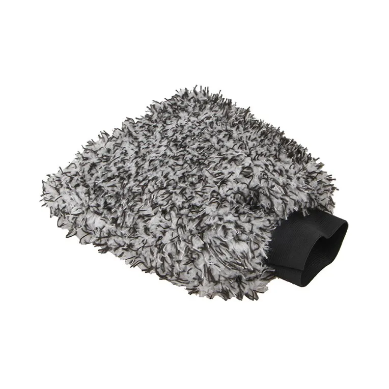 Colored long hair coral mitt for car wash microfiber mitt for car cleaning