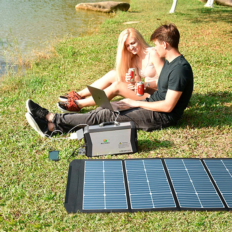 Wholesale Portable 300W Smart Solar Panel Power Storage Generator with Lithium Ion Battery and Folding Solar Panels
