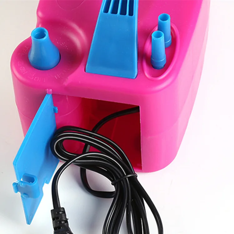 New hot selling electric inflatable pump toys use printable logo double hole electric balloon machine