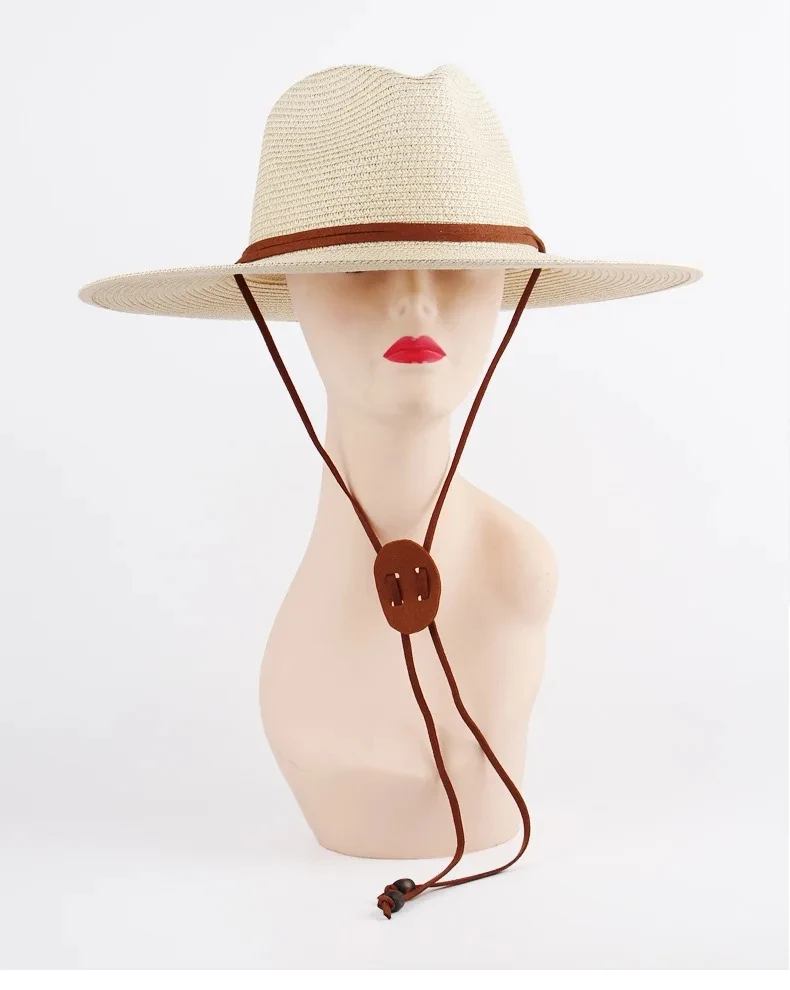 Unisex summer sun shading straw hat with wide brim sun hat for outdoor tourism beach hat
