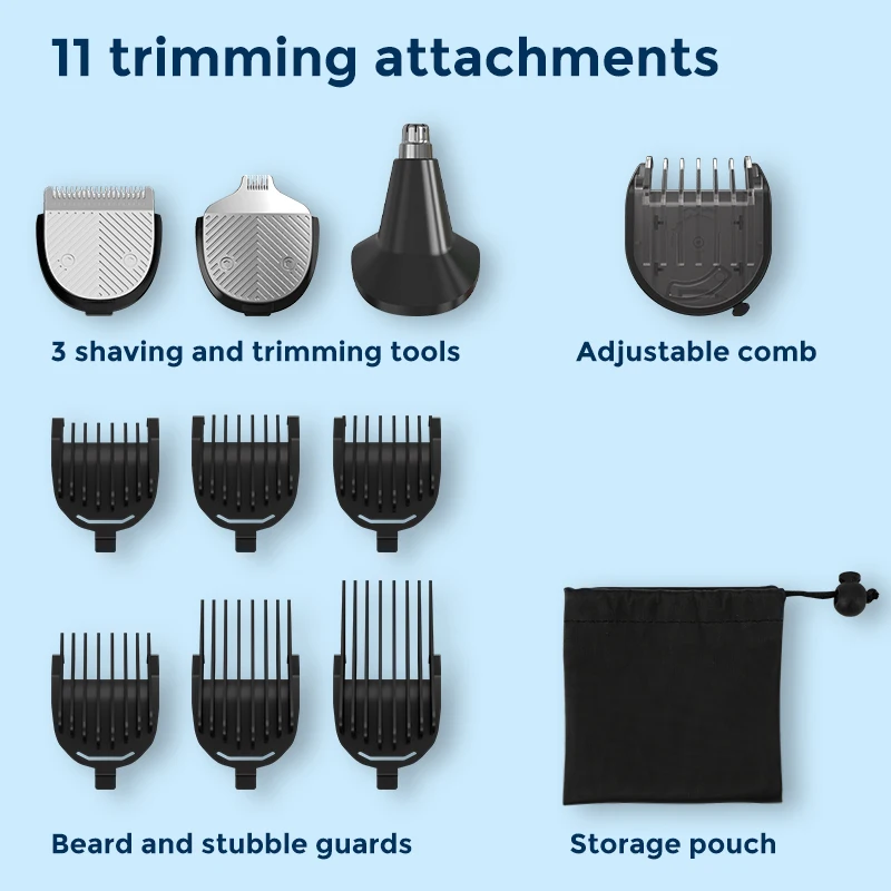 Professional Custom Cordless Skin Safe Hair Trimmer and Beard Trimmer for men