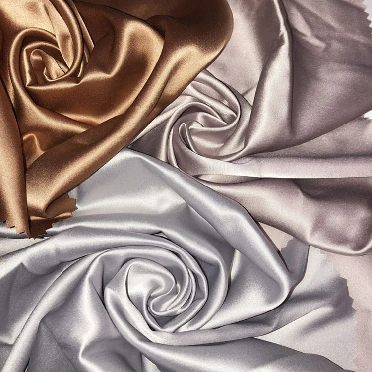 Factory wholesale price shiny satin fabric silk satin fabric free sample OEM non-stretch satin fabric