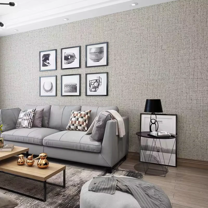 High Quality Peel and Stick Removable 3D Vinyl Self Adhesive Linen Textured Fabric Wallpaper For Wall decor