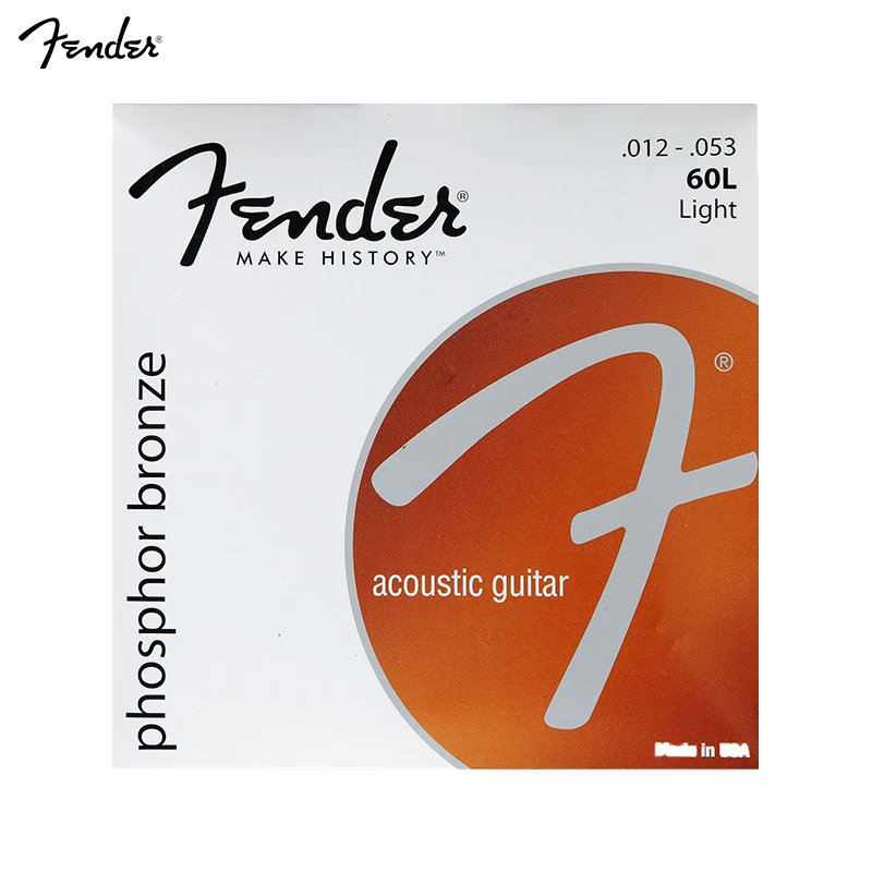 Fender 60XL 60CL 60L  Phosphor Bronze Acoustic Guitar Strings,010,011,012