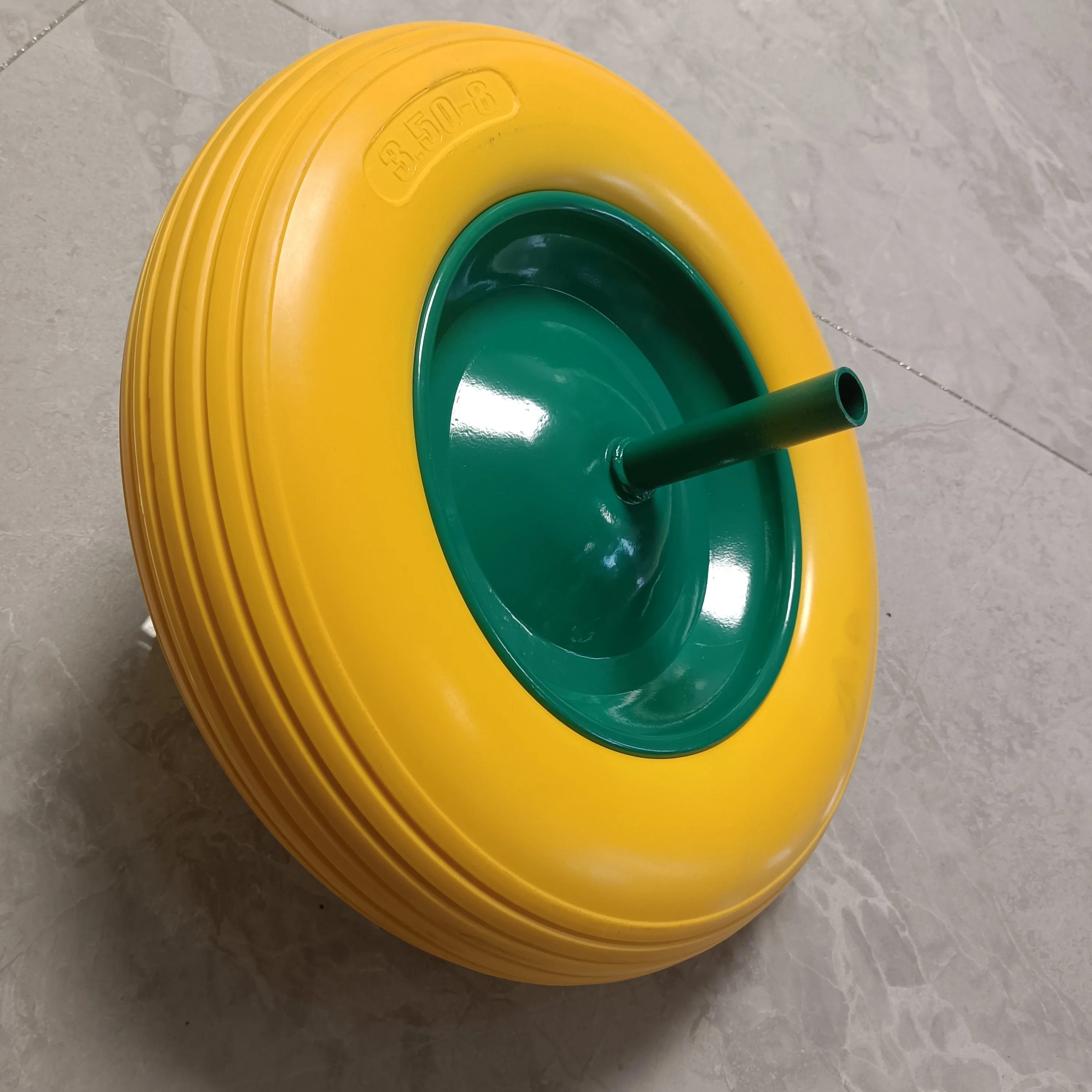 wholesale customized high quality heavy duty solid rubber polyurethane foaming flat free pu foam wheel