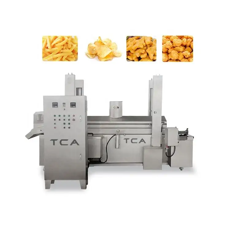 conveyor belt onion garlic frying machine commercial gas continuous frying machine donuts conveyor deep fryer