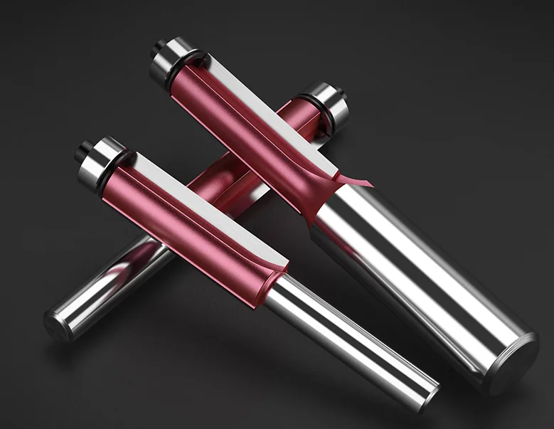 Tideway Woodworking Tools CNC Industrial Flush Trim Router Bit Milling Cutter with 1/4  1/2 Shank for wood cutter