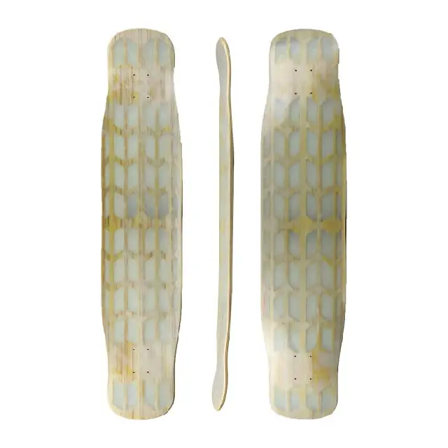 Custom Canadian Maple Fiberglass maple Bamboo composite Dancing Longboard skateboard Deck