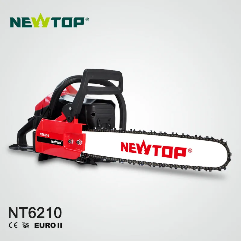 Professional Chinese factory 2 stroke 62cc NT6210 gasoline chainsaw with easy starter