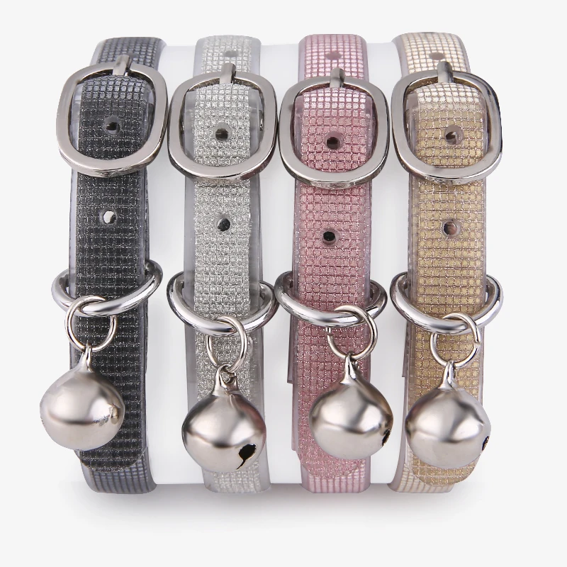 Manufacturer Wholesale Adjustable Nylon Classic Solid Colors Pet Products Dog And Cat Collar With Bells