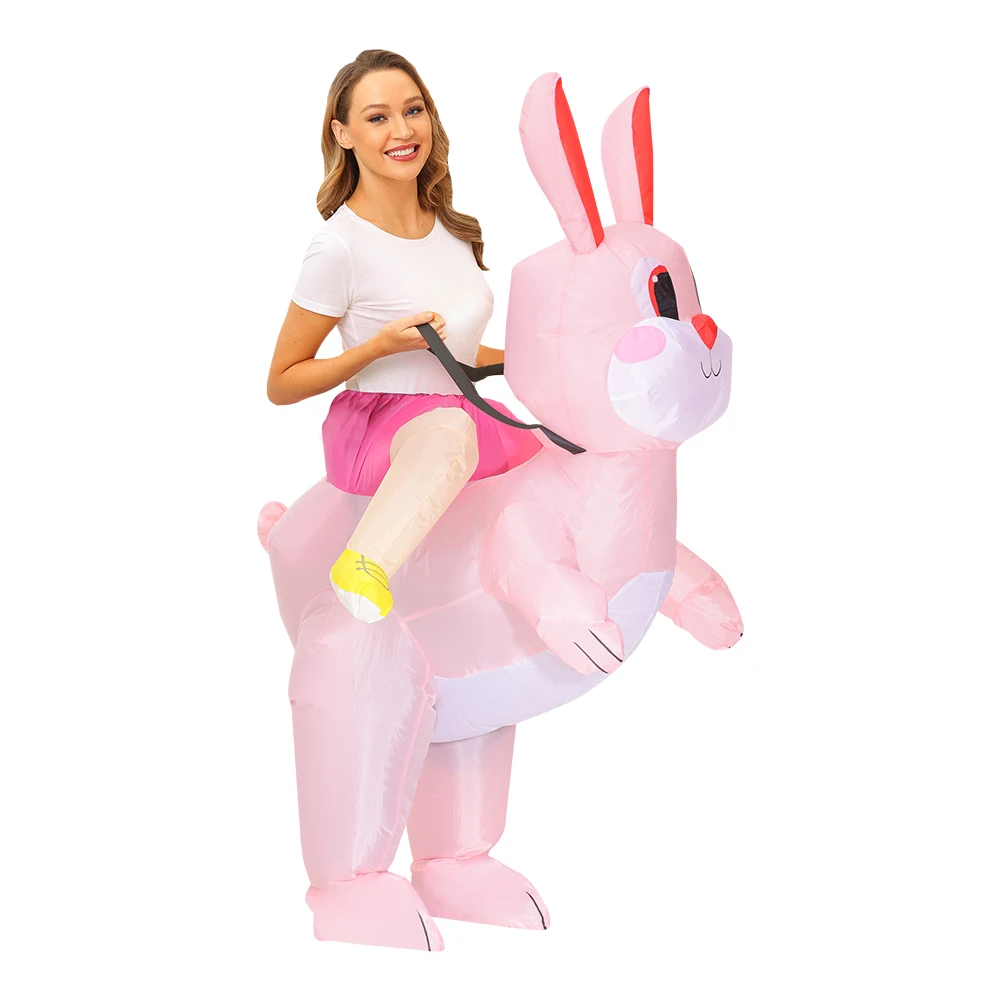 New Adult Kids Sexy Bunny Rabbit Inflatable Costumes Easter Cosplay Costume Halloween Purim Party Role Play