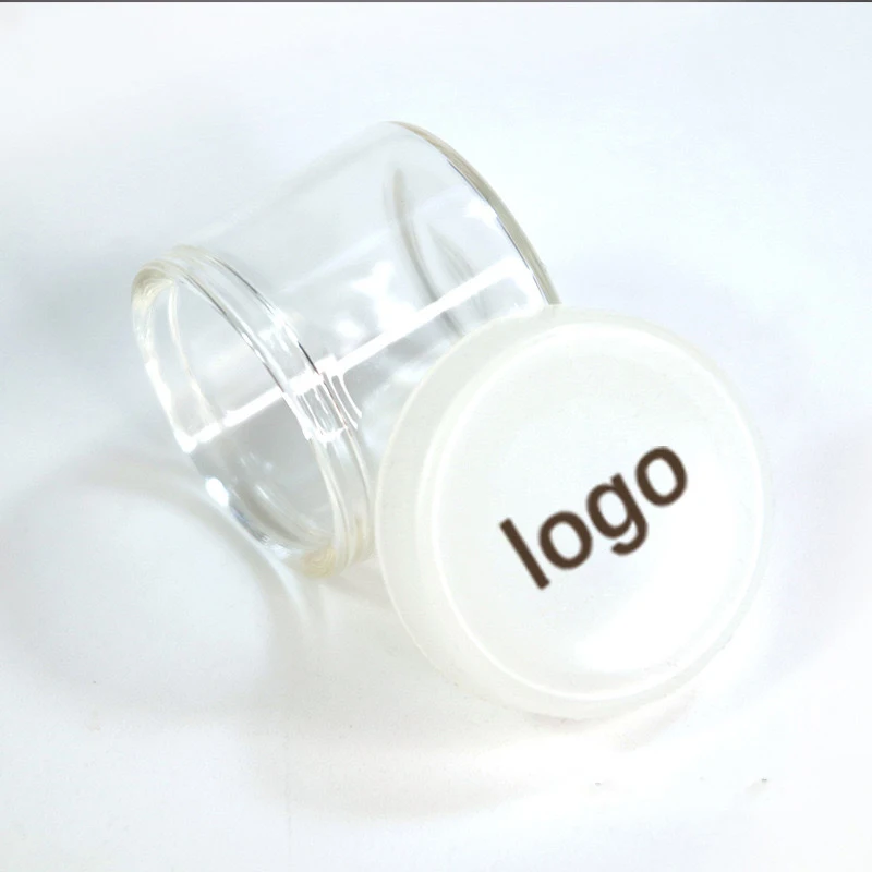 OEM логотип, цветной дизайн 2,5*2 см, антипригарный стеклянный контейнер, прозрачная банка для хранения воска 6 мл, осколочная вода, акриловые силиконовые банки