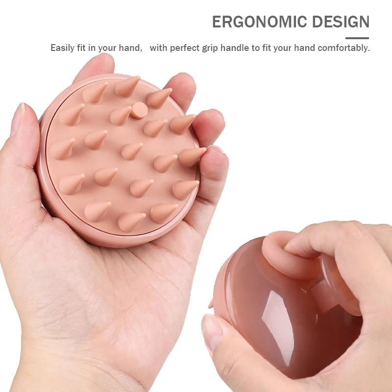Lohas Soft Silicone Bath Shampoo Dispenser Scalp Brush Hair Scalp Massager with Foam Dispenser
