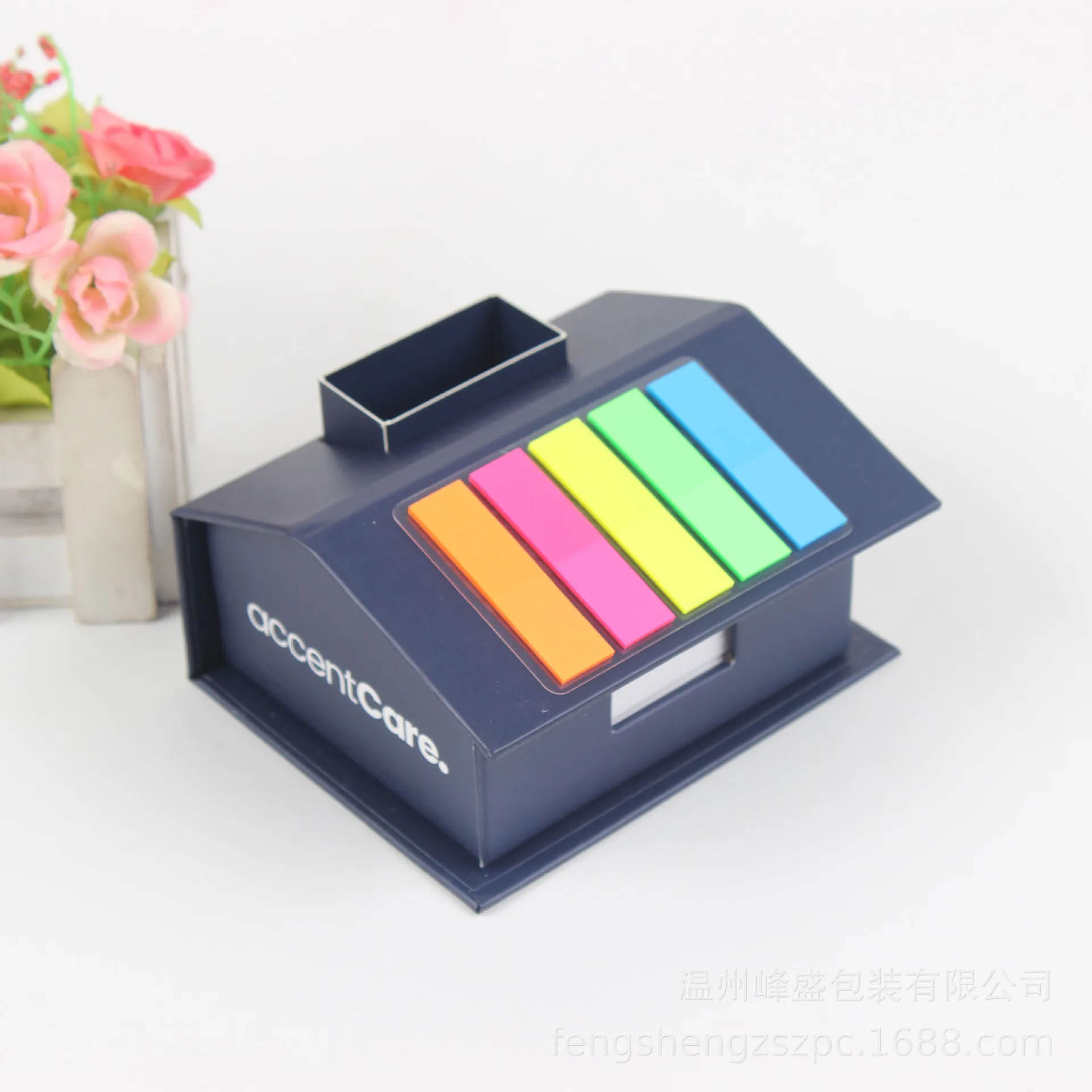 Customized promotional house shape sticky notes notes pad for architect construction real estate gifts