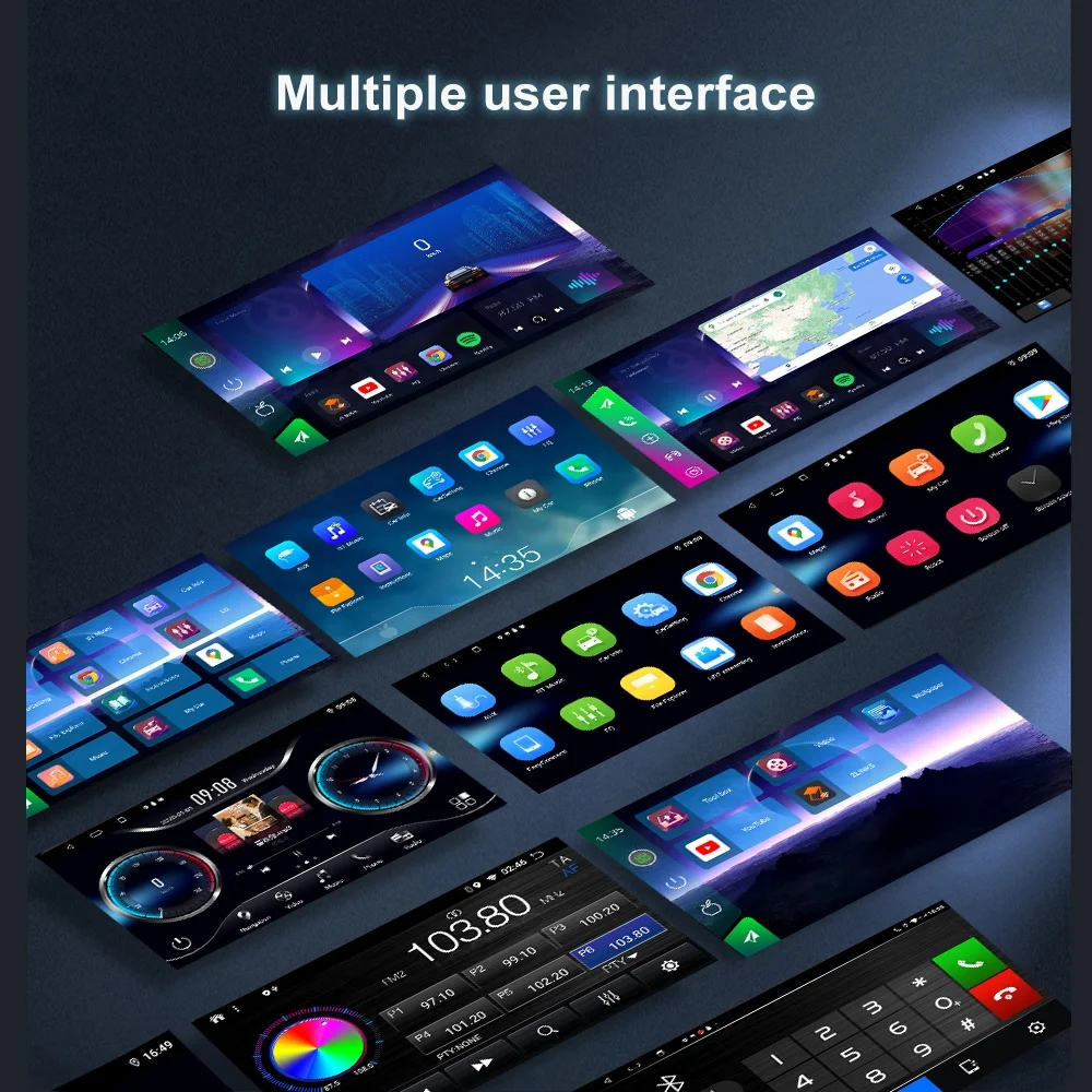 Universal single 1DIN Android GPS IPS 9/10.1 inch car radio1280*720 8- Core 4+64GB 4G Carplay RDS Car DVD player