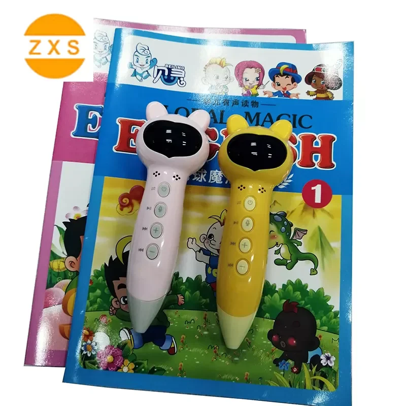 ODM English interactive Sound book Educational flash cards Kids Smart Electronic Talking Pen Learning Machine for babies sticker