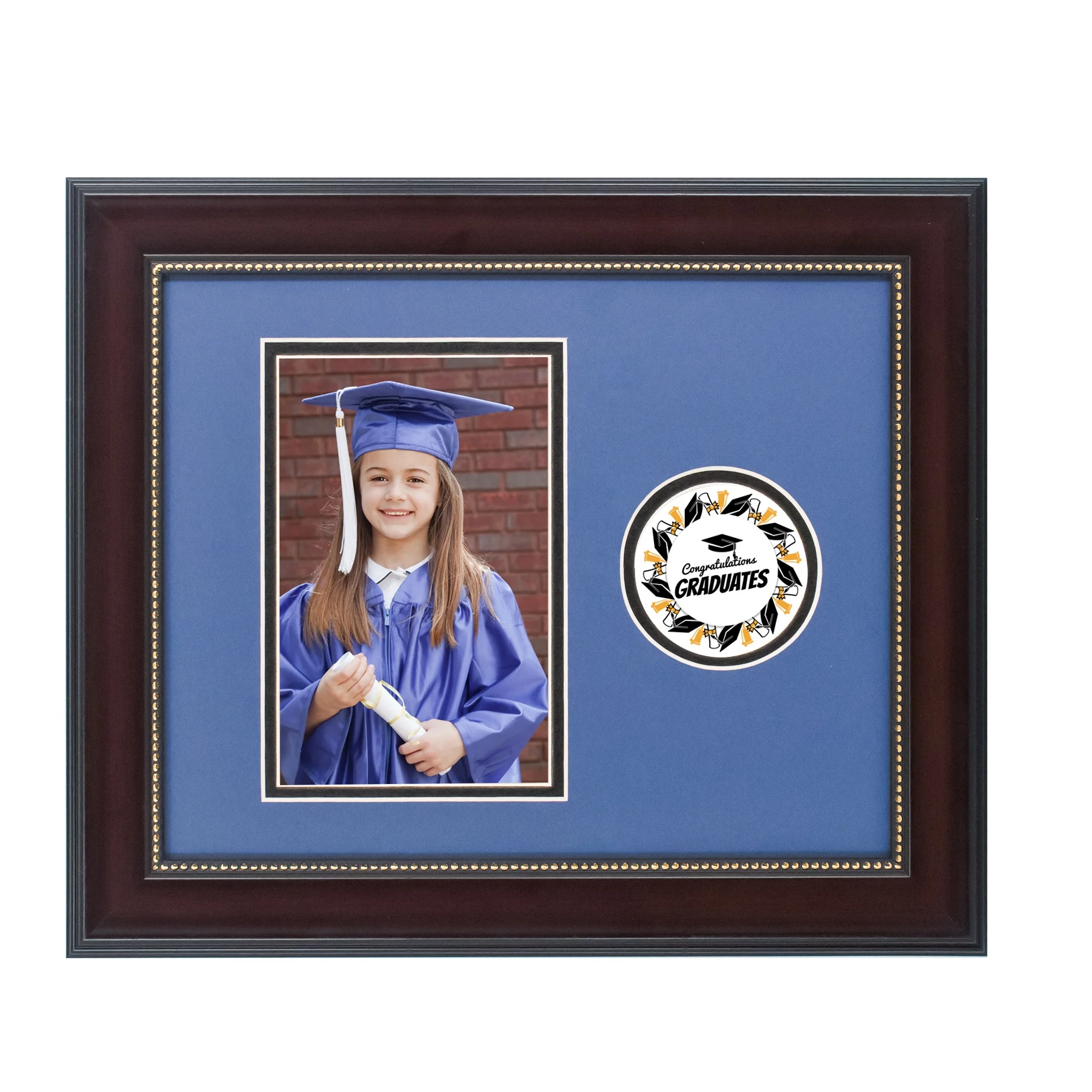 Double Mat Picture 6x8 Inch Graduation Photo Frame with Class of 2020