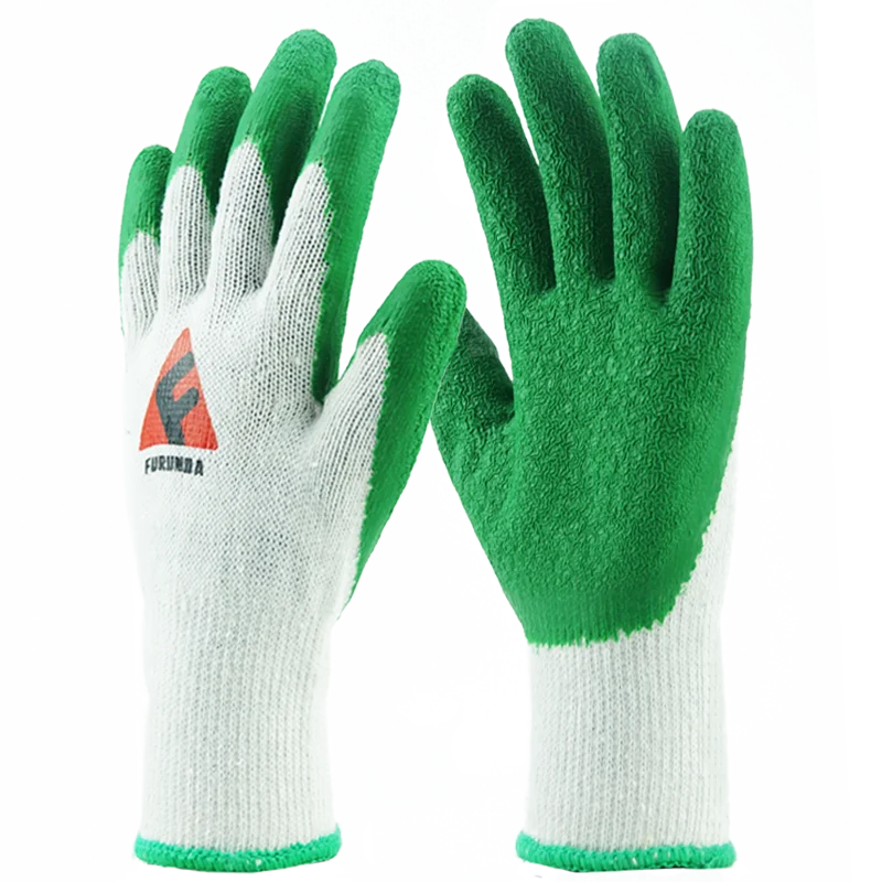 Wear-resistant, anti-slip labor protection industrial coated rubber immersion labor protection wrinkle gloves