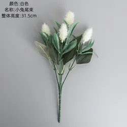 Simulation flower wedding decoration home decoration handicraft artificial green plant rabbit tail bouquet