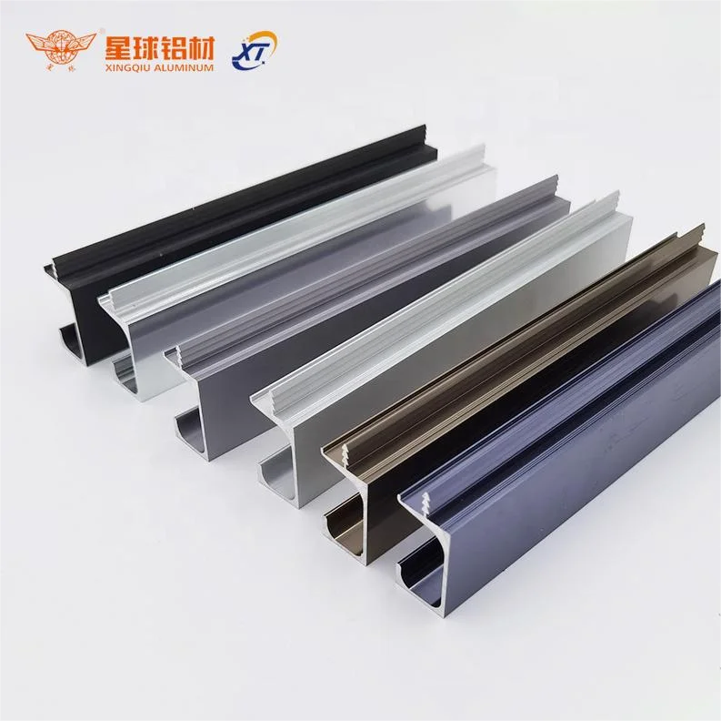 Aluminium profile modern kitchen design cabinet G shape cabinets kitchens without handles