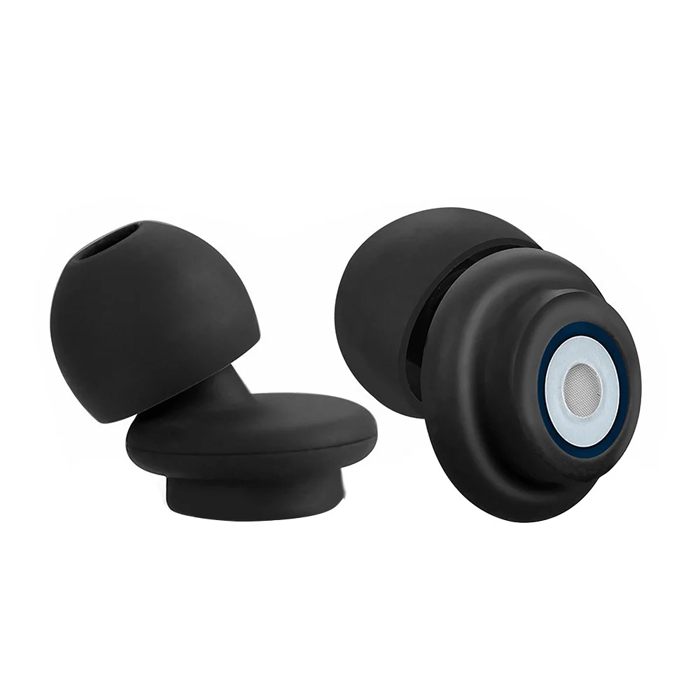 Silicone Ear Plugs for Noise Reduction Reusable Soft Comfortable Earplugs for Sleeping 6 Ear Tips in XS/S/M/L