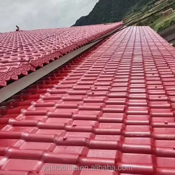 South africa roof material synthetic resin tile synthetic red slate roof tiles