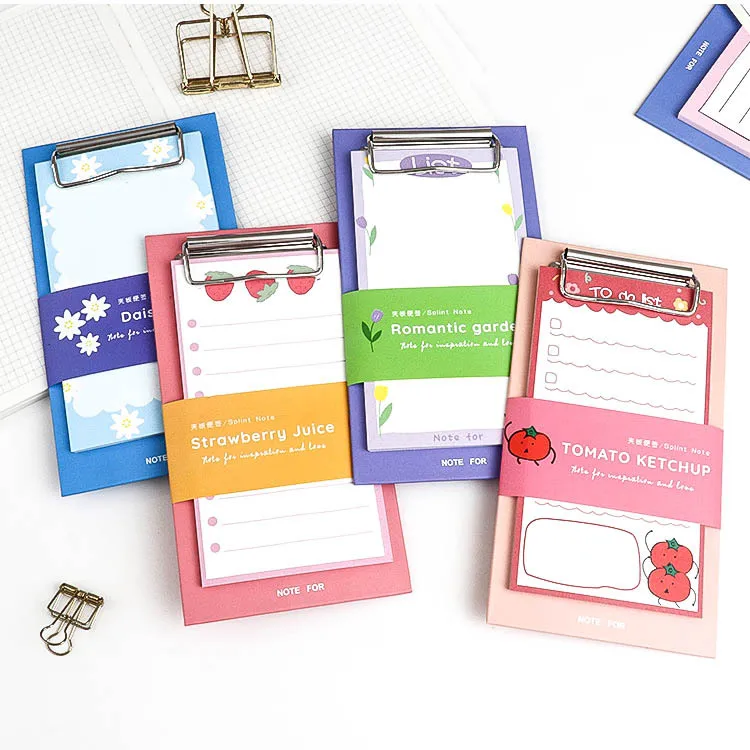 Stationery Set To Do List Sticky Note Memo Pad, Custom Notepad With Clip Board