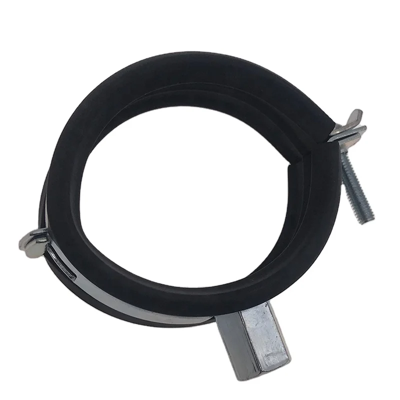 Оцинкованный зажим для трубы с резиновой подушкой и зажимом для резиновой трубы