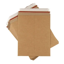 Self Adhesive 7x9 Inch Custom Printing Rigid Document Kraft Mailer Mailing Envelope For Photos