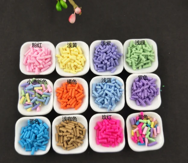 Creative  DIY mini chocolate silk candy  clay colors sprinkles 1000g sugar ice cream for cup keychain