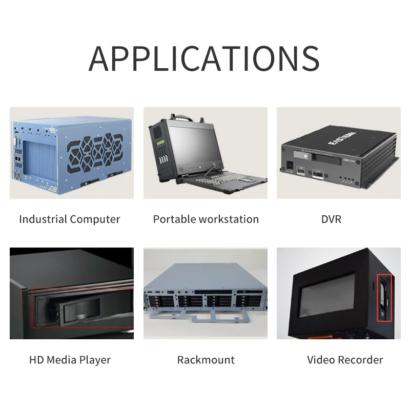 Aluminum door 3.5in media player sata tray-less design and key lock  hdd mobile rack