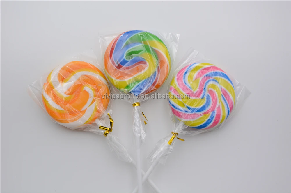 30g colorful lollipop hard candy flat lollipop