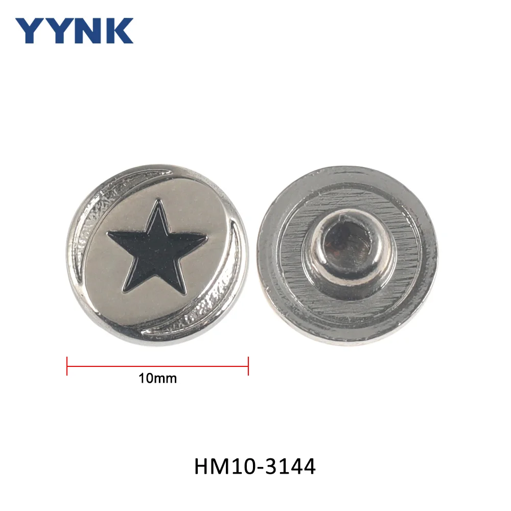 Wholesale Custom Flower Heart Star Logo Metal Pocket Button Nail for Pants Jacket Jeans