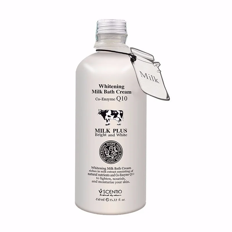 Отбеливающий крем для ванны Scentio молоко Plus Q10