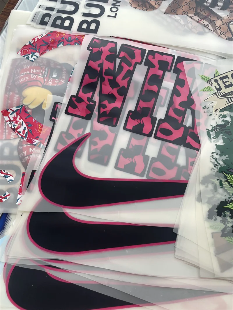High quality heat transfer sticker transfer printing Brand design custom transfers dtf stickers for t-shirts