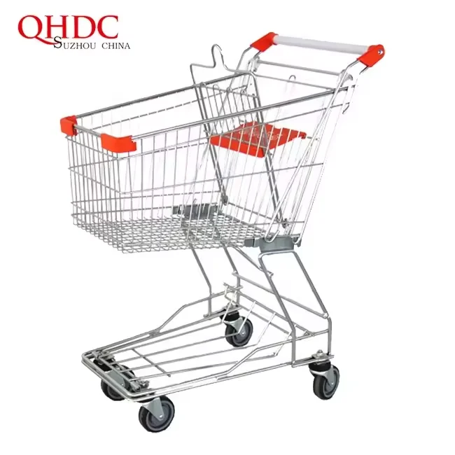Light Weight 740*450*960Mm Q195 Steel 60L Supermarket Shopping Cart Trolley