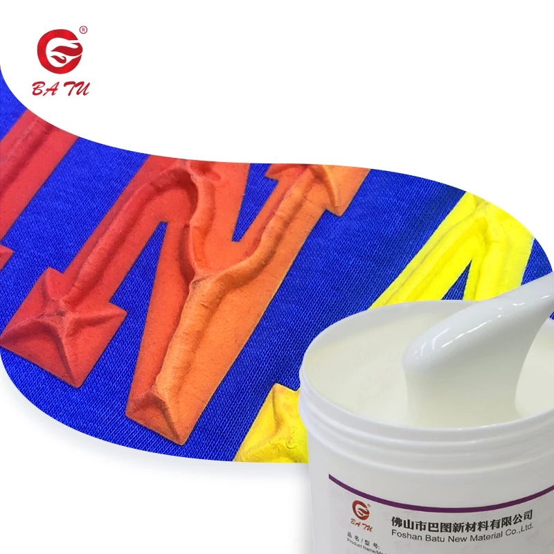Premium Three-Dimensional Foam Silicone for Screen Printing on T-shirts Sportswear Hats-Remarkable Fabric Application